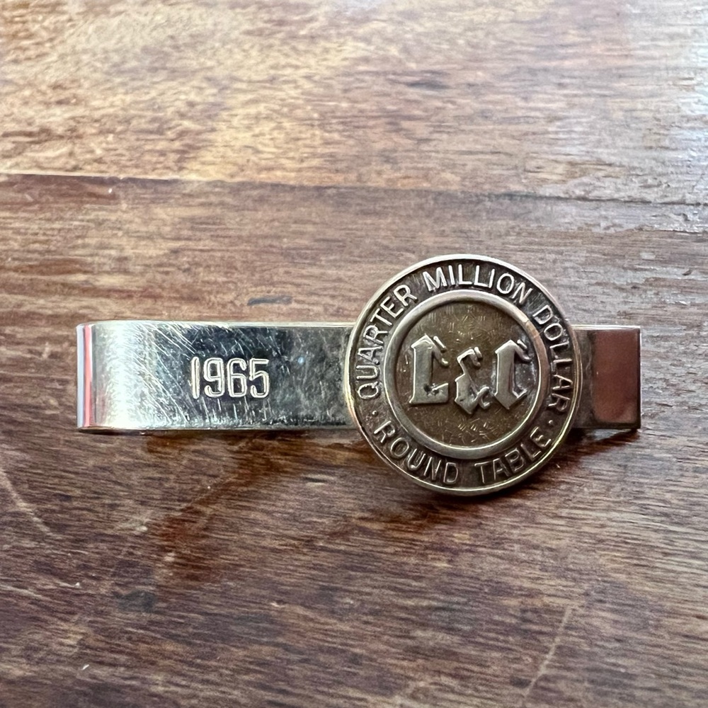 Vintage Simmons : 1965 gold filled award tie bar